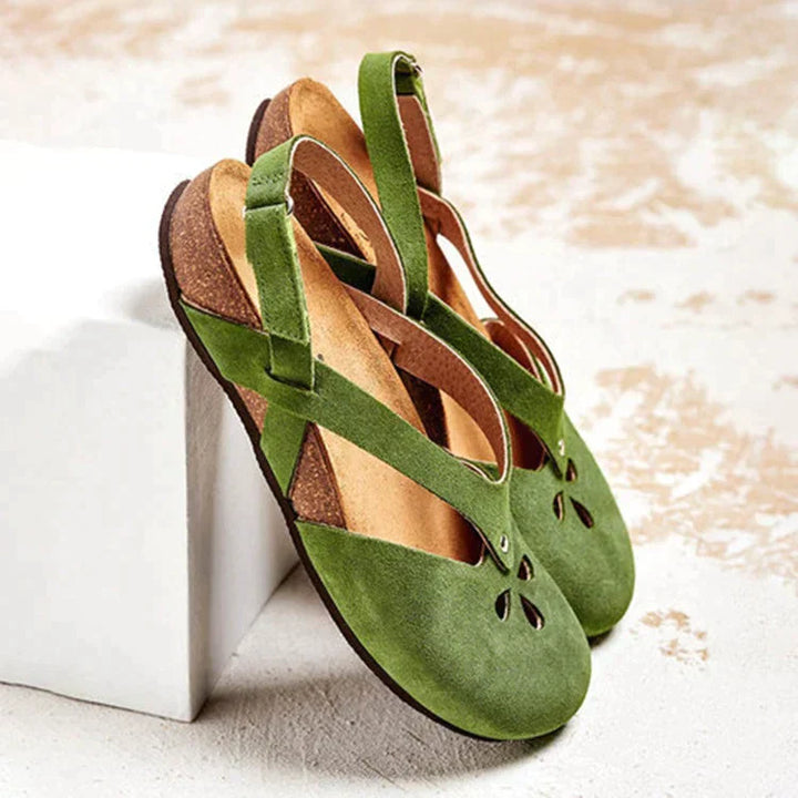 Women’s Flat Sandals with Cut-Out Design