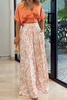 Women's Two-Piece Set with V-Neck Blouse and Wide-Leg Pants