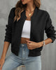 Summer Bomber Jacket with Zipper for Women