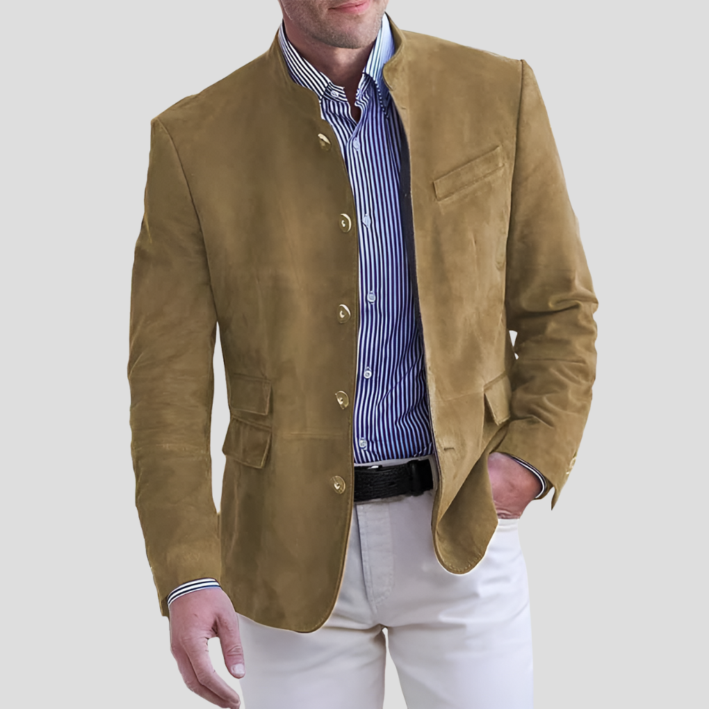 Jacket with Collar and Buttons for Men