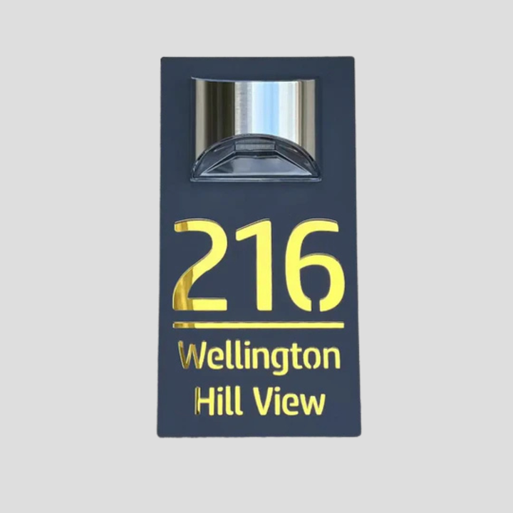 Solar House Number Plate