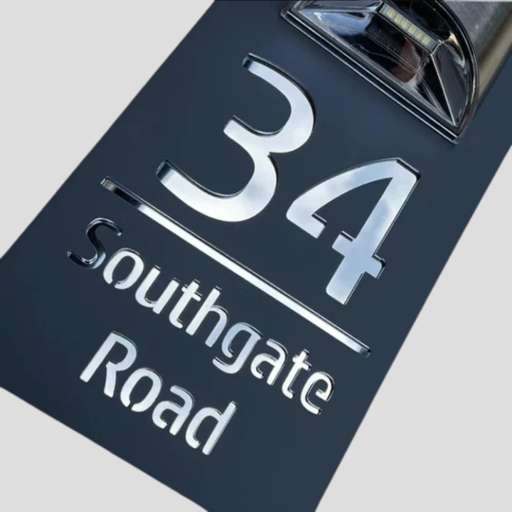 Solar House Number Plate