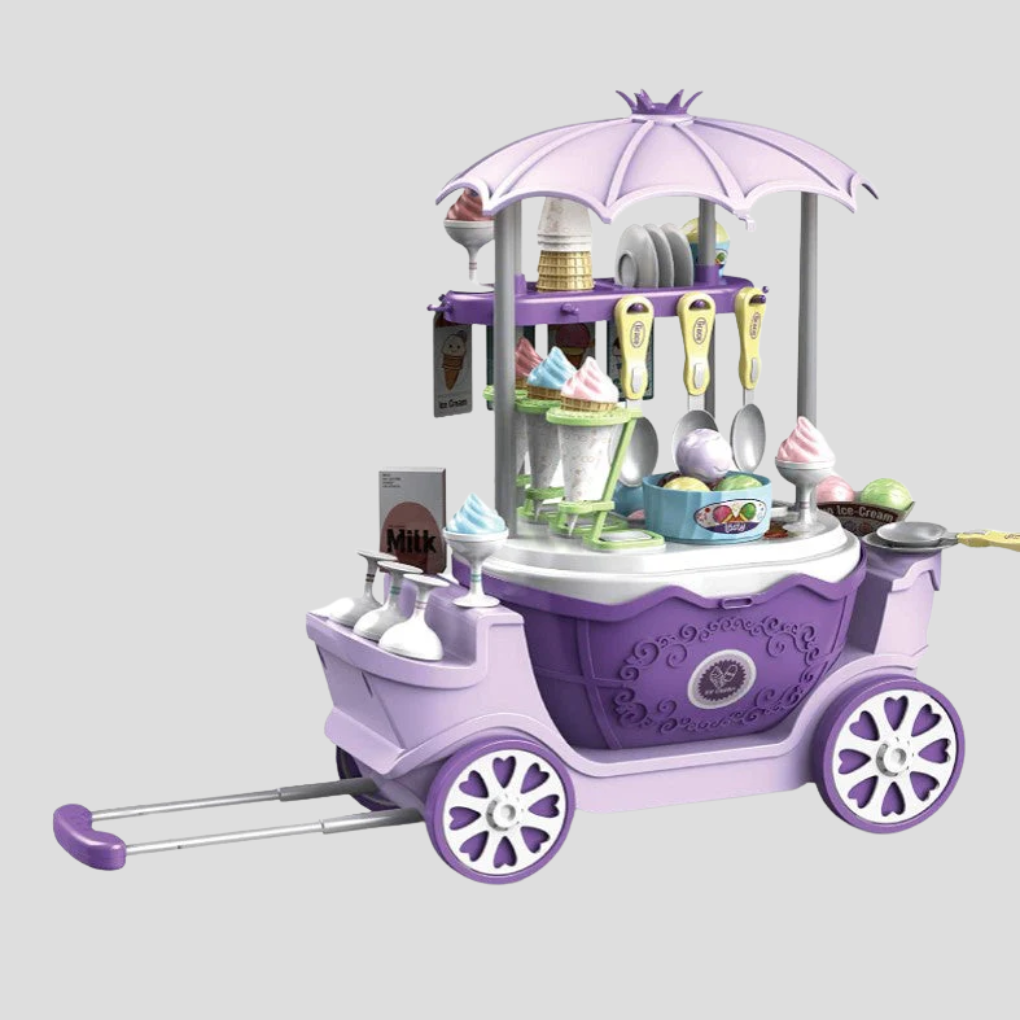 Toy Ice Cream Cart with Accessories