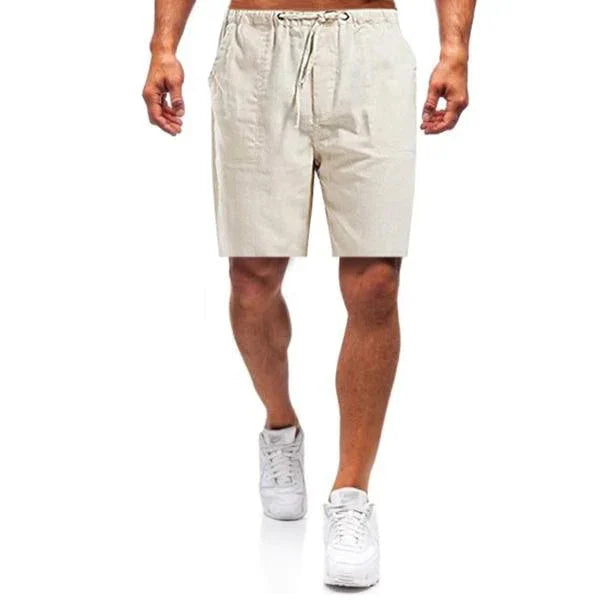 Men’s Linen Shorts with Drawstring Waist
