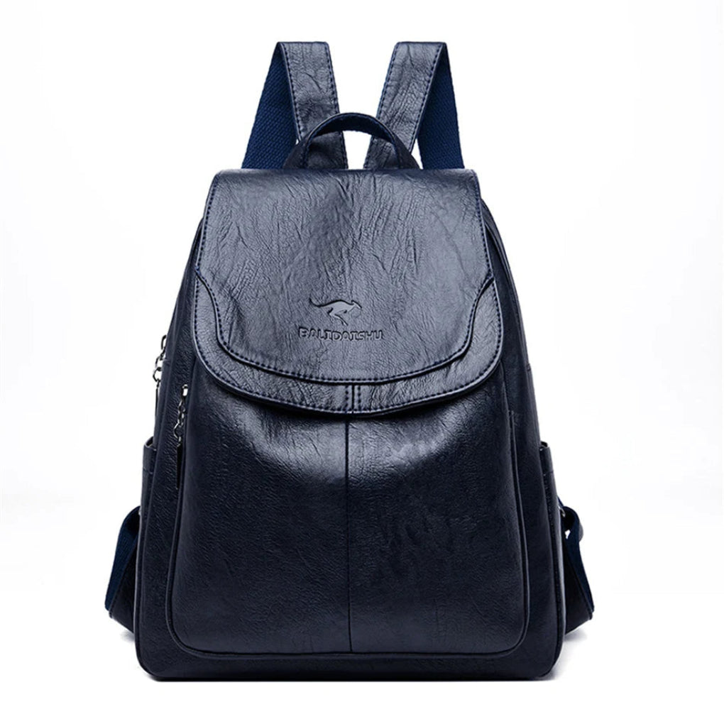 Anti-theft Leather Backpack for Stylish Women