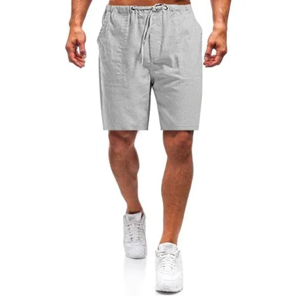 Men’s Linen Shorts with Drawstring Waist