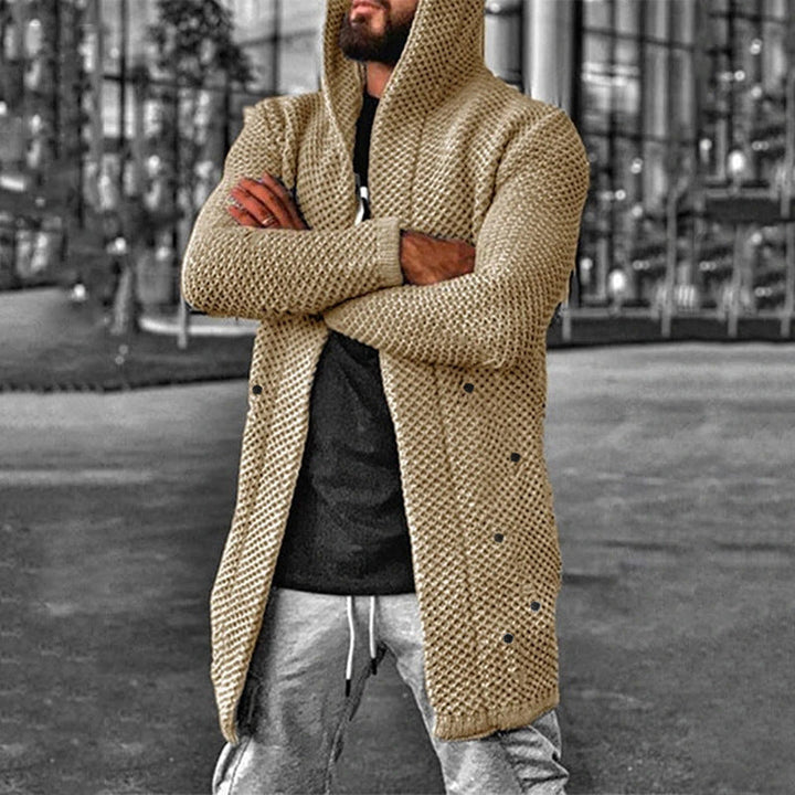 Long Hooded Cardigan for Men