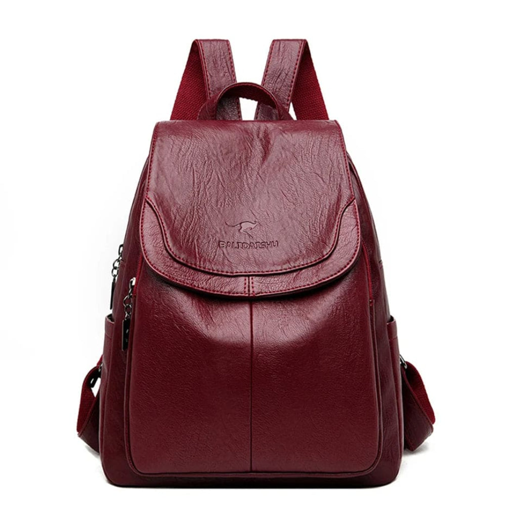 Anti-theft Leather Backpack for Stylish Women