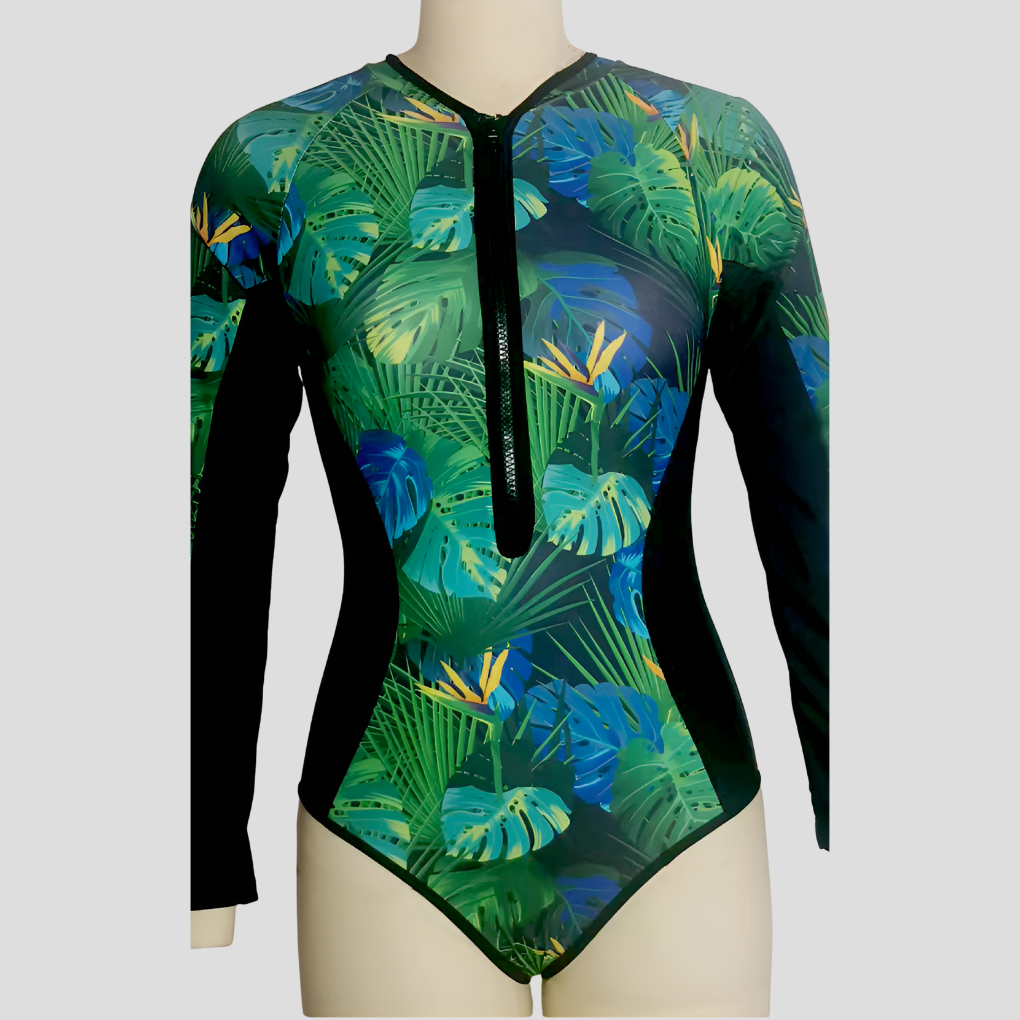 Women's Long-Sleeve One-Piece Swimsuit