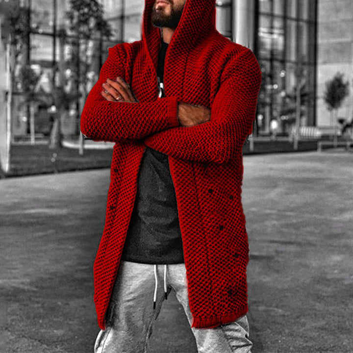 Long Hooded Cardigan for Men