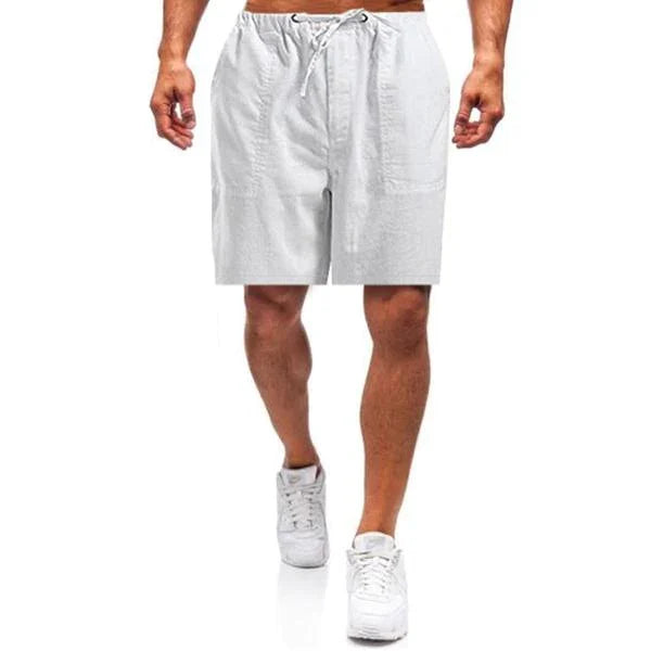 Men’s Linen Shorts with Drawstring Waist