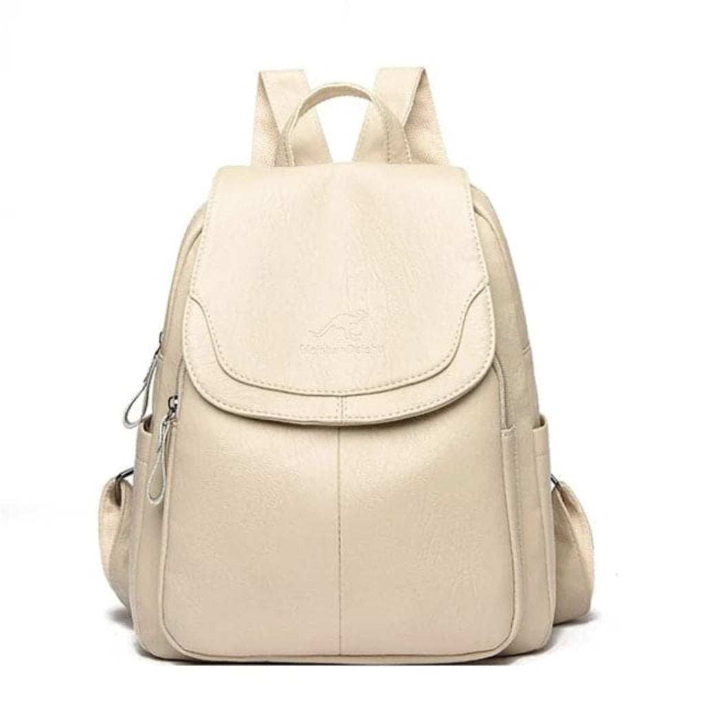 Anti-theft Leather Backpack for Stylish Women