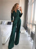 V-Neck Jumpsuit with Wide Legs for Women