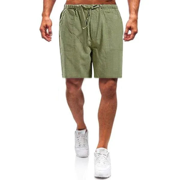 Men’s Linen Shorts with Drawstring Waist