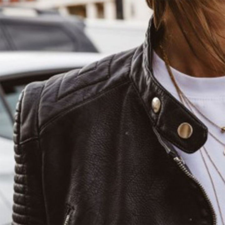 Black Leather Jacket for Women