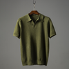 Men’s Summer Polo Shirt with Textured Fabric and Turn-Down Collar