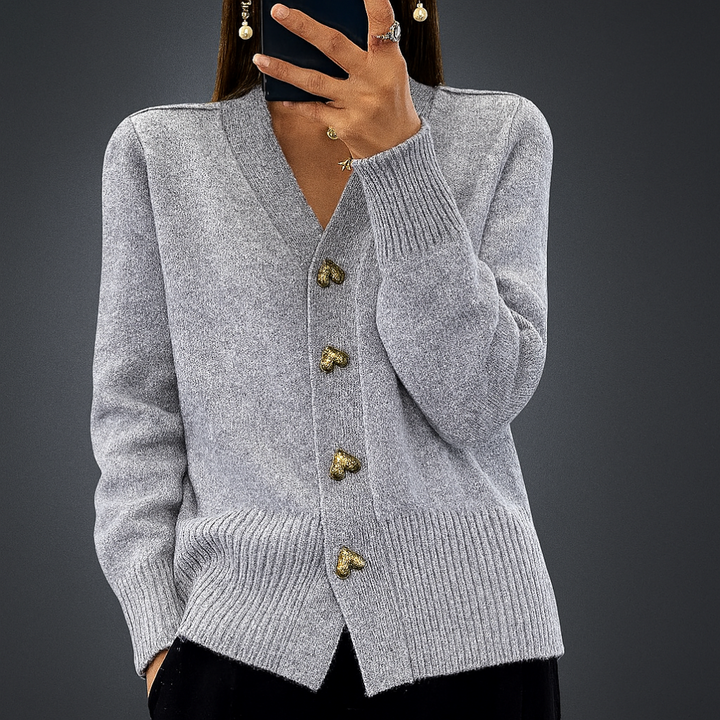 Cozy V Neck Knitted Cardigan