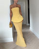 Women’s Strapless Maxi Dress with Ribbed Skirt