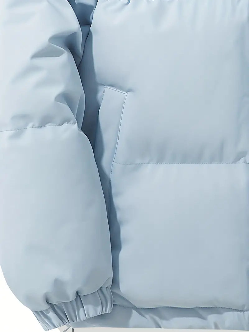 Women’s padded winter jacket with high collar and full zip