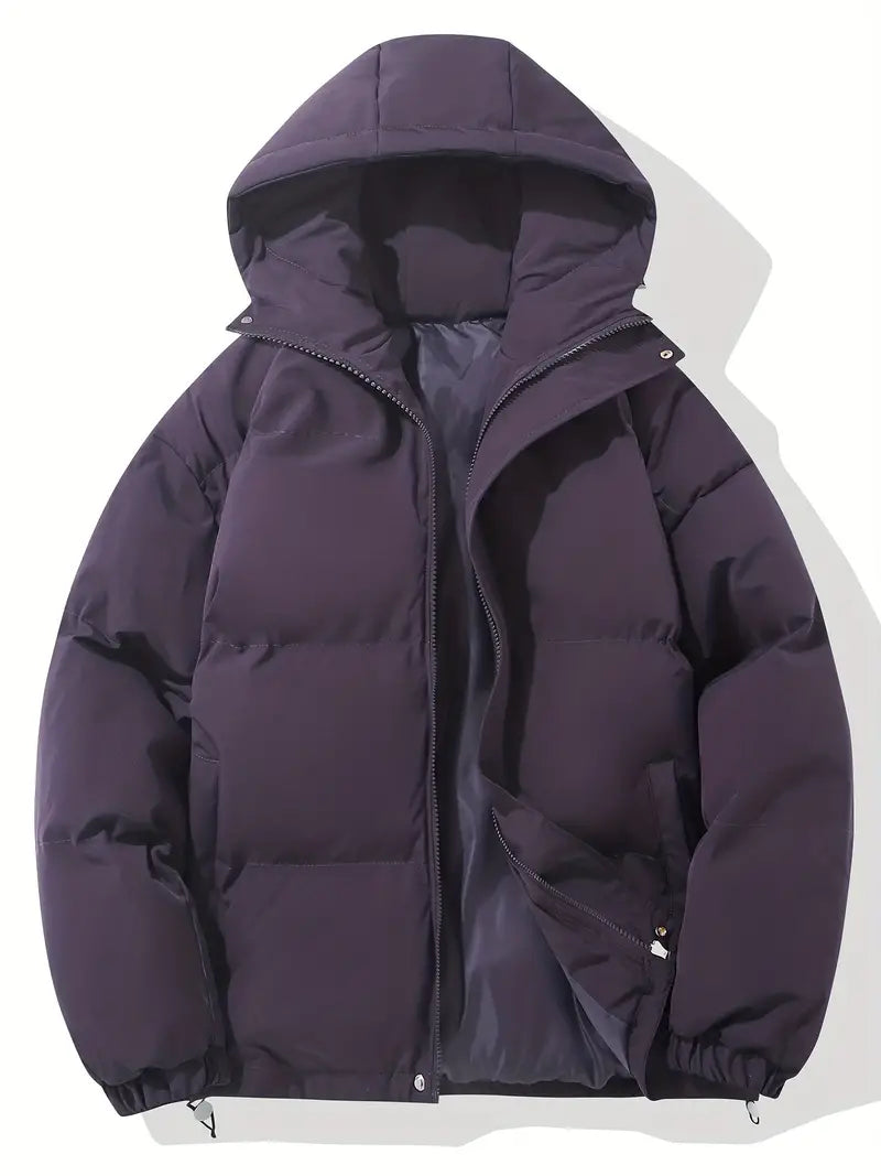 Women’s padded winter jacket with high collar and full zip