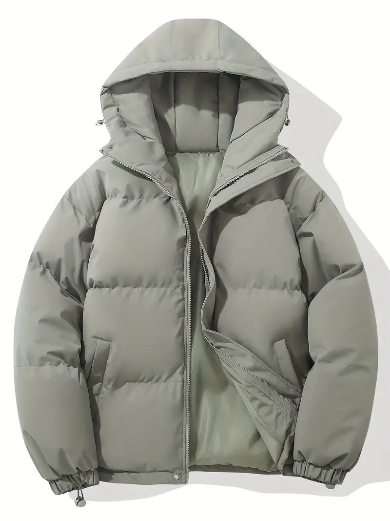 Women’s padded winter jacket with high collar and full zip