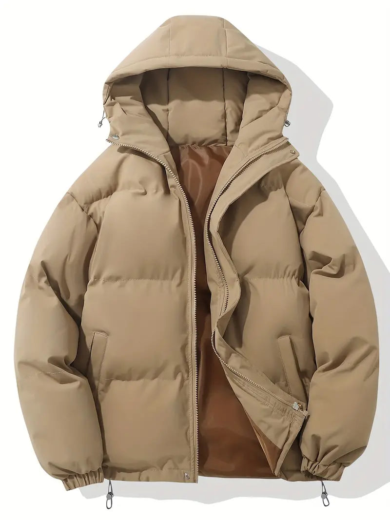 Women’s padded winter jacket with high collar and full zip