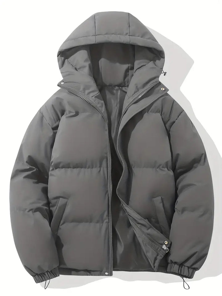 Women’s padded winter jacket with high collar and full zip