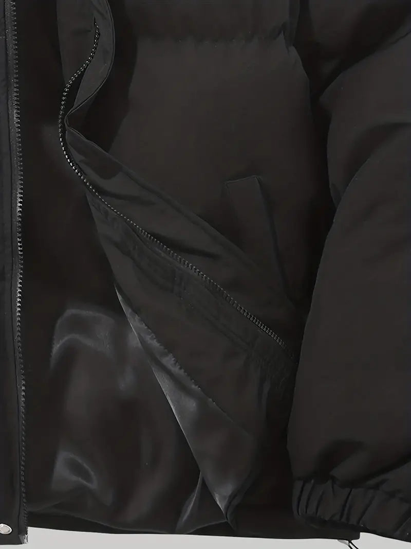 Women’s padded winter jacket with high collar and full zip