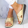 Women’s Cross-Strap Wedge Flip-Flops