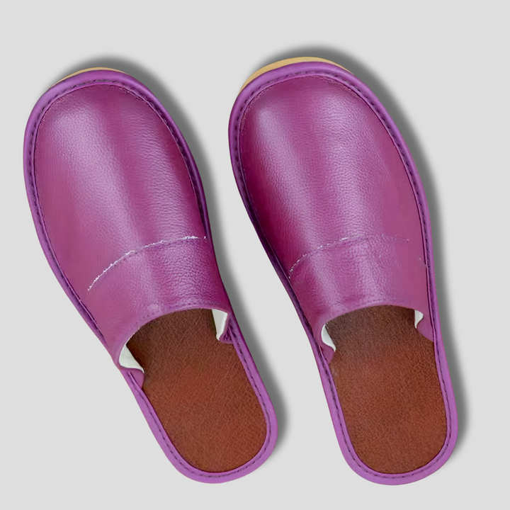 Non-Slip Comfort Genuine Leather Indoor Slippers