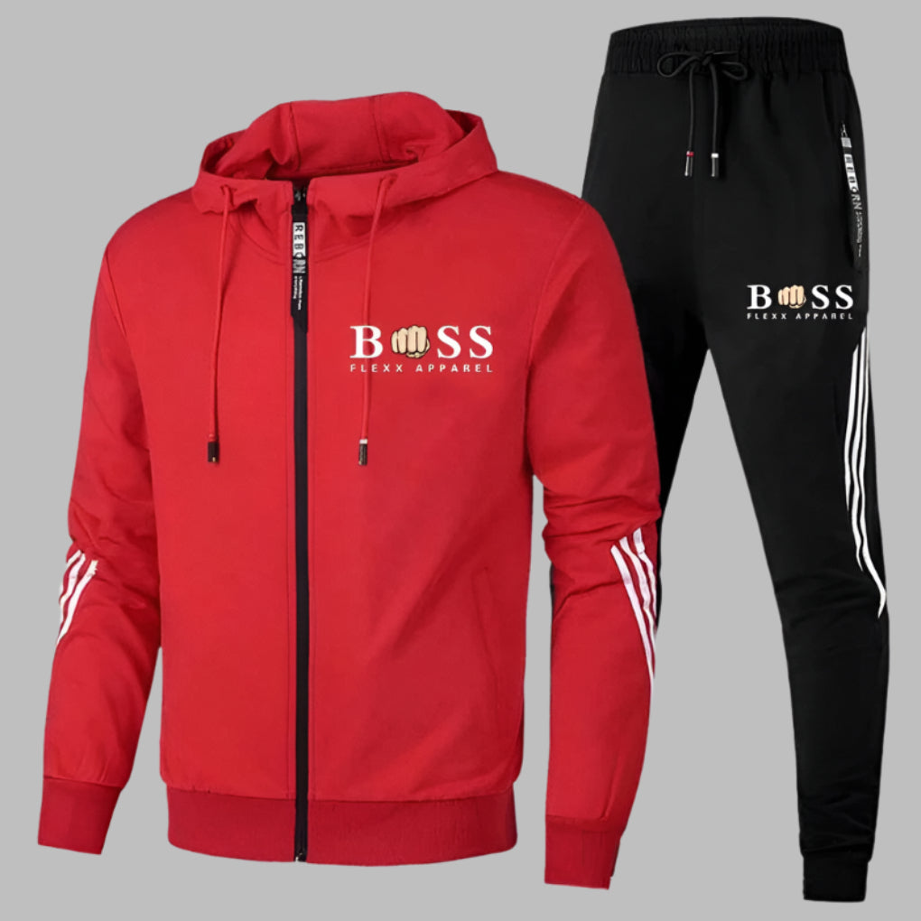 Heren Sportset - Ademend Polyester Trainingspak, Comfortabele Pasvorm-5