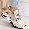 Women’s Patterned Sneakers with Chunky Sole and Lace-Up Closure