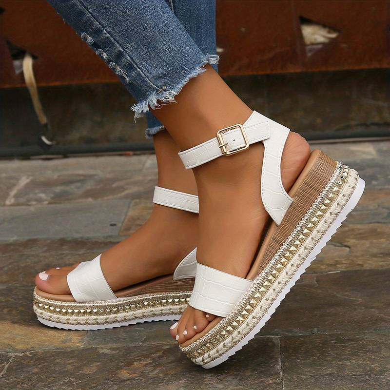 Women’s Platform Sandals with Ankle Strap