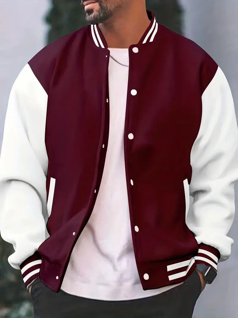Men's Casual Baseball Jacket for Autumn