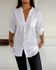 Women’s Summer Half Sleeve Blouse with Sequins and Buttons