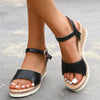 Women’s Platform Sandals with Vegan Leather and Ankle Strap