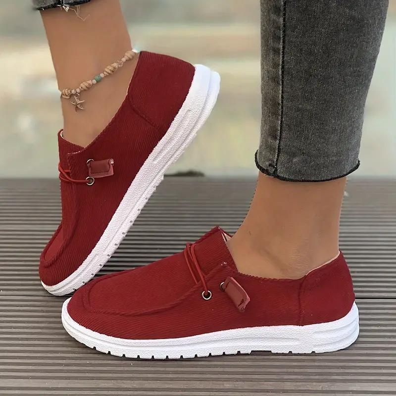 Women’s Low-Top Lace-Up Shoes with Textured Upper