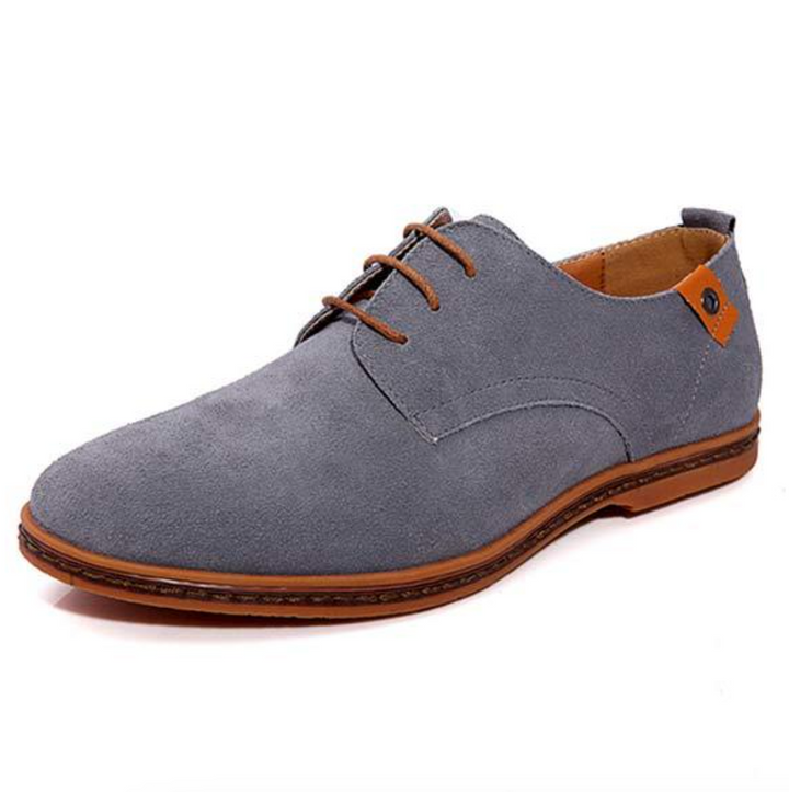 Men’s Suede Vegan Leather Derby Shoes