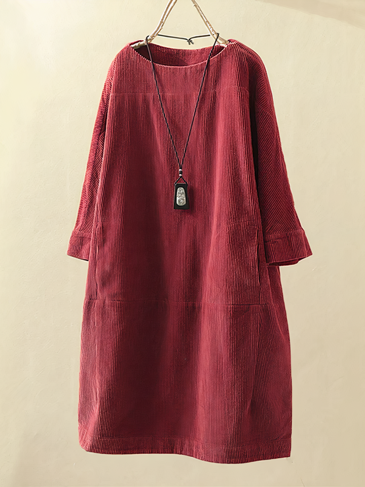 Women’s Midi-Length Corduroy Dress