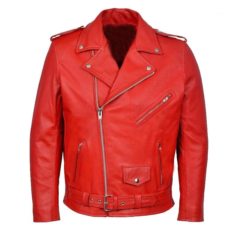 Men's Leather Biker Jacket Rugged & Timeless