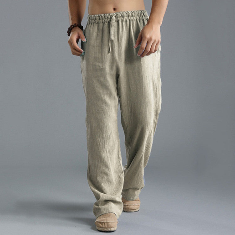 Men’s Plain Pants with Garterized Waist