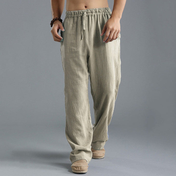 Men’s Plain Pants with Garterized Waist
