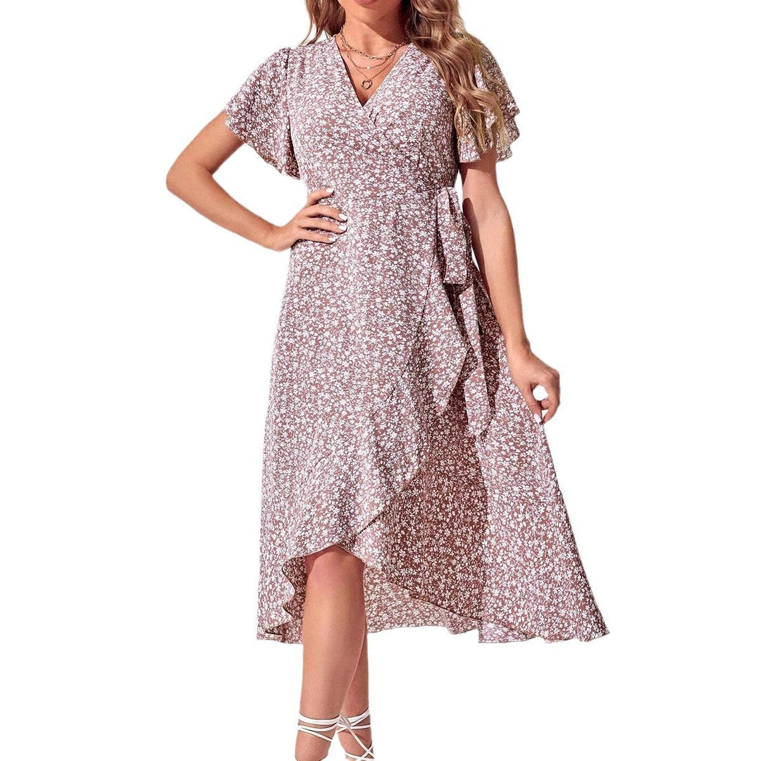 Women's Floral Print Wrap Dress