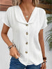 Women’s V-Neck Shirt with Textured Fabric