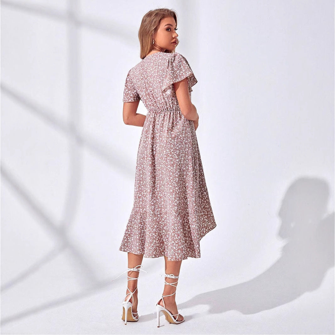 Women's Floral Print Wrap Dress