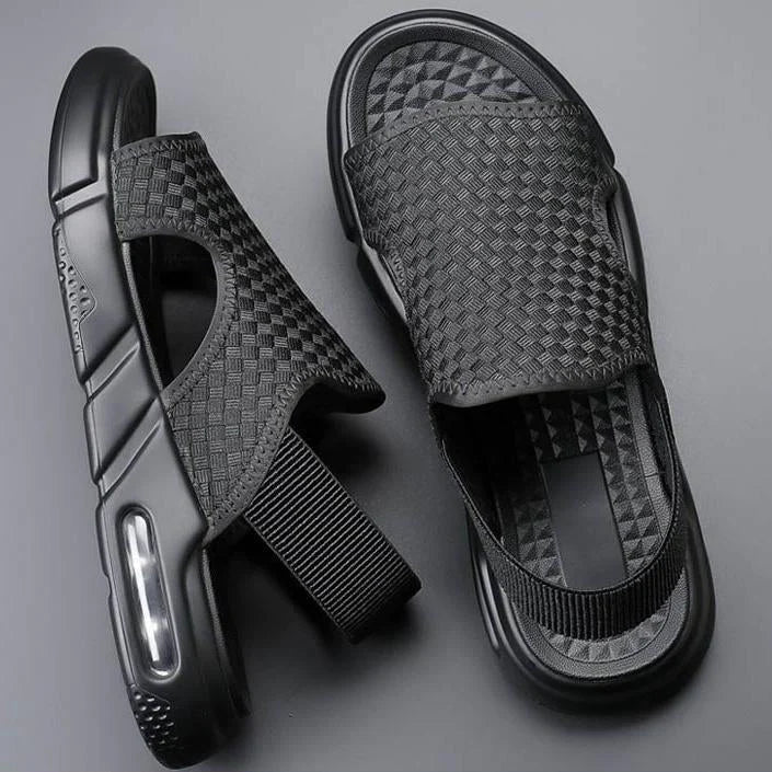 Men’s Open Toe Sandals with Stretchy Ankle Strap