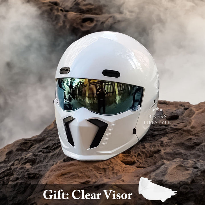 Retro Pilot Motorcycle Helmet –  DOT and ECE Approved, Timeless Look 10
