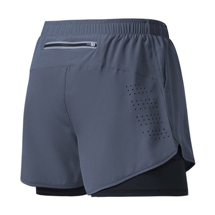 Quick-Dry Men's Running Shorts with Zipper