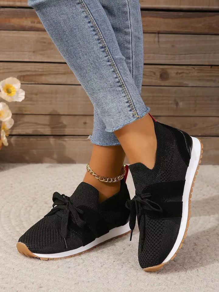 Women’s Mesh Lace-Up Sneakers for Summer