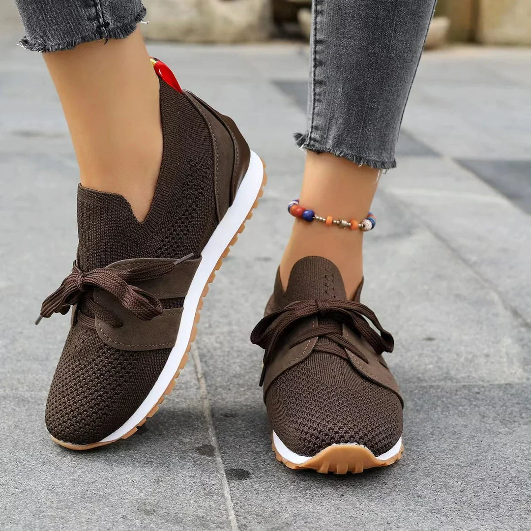 Women’s Mesh Lace-Up Sneakers for Summer
